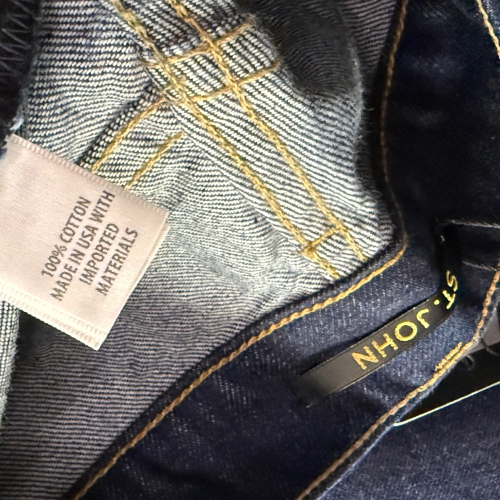 St John Paseo Jeans Womens 10 NWT Dark Indigo Wide Leg K84AC70 $695 USA Luxury - Picture 12 of 14